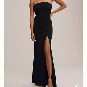 BHLDN Adalynn Strapless Stretch Crepe Maxi Gown